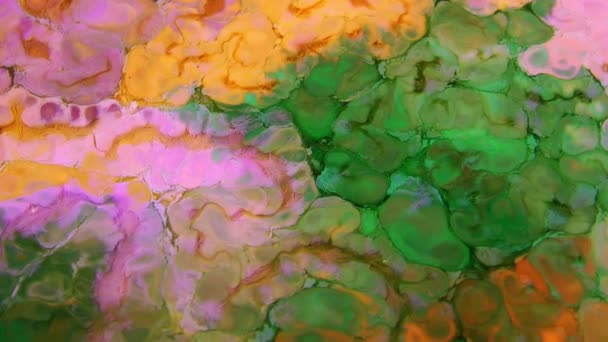 1920 1080 Fps とても素敵な抽象的な色デザインのカラフルな渦巻き模様テクスチャ背景の霜降りビデオ — ストック動画