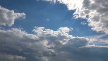 Mavi Temiz Gökyüzü Zaman Atlamalı Video Çok Güzel Bulutlar.