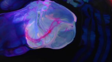 1920 x 1080 25 Fps. çok güzel mürekkep soyut sanat konusunda hava atan desen renk boya sıvı kavramı doku Video.