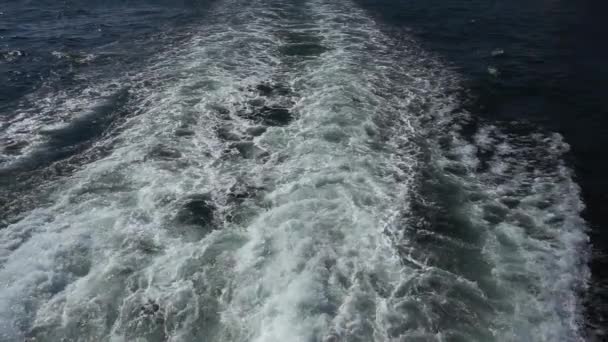 1920X1080 Fps Muy Bonito Sendero Ferry Agua Mar Con Video — Vídeos de Stock