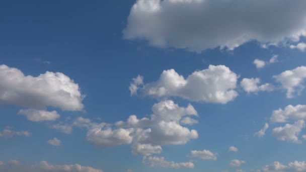 Nagyon Szép Felhők Kék Tiszta Égbolt Időközű Videó — Stock videók