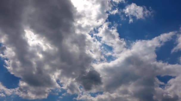 Sehr Schöne Wolken Blauen Sauberen Himmel Zeitraffer Video — Stockvideo