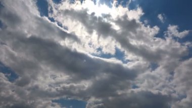 Mavi Temiz Gökyüzü Zaman Atlamalı Video Çok Güzel Bulutlar.