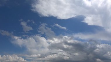 Mavi Temiz Gökyüzü Zaman Atlamalı Video Çok Güzel Bulutlar.