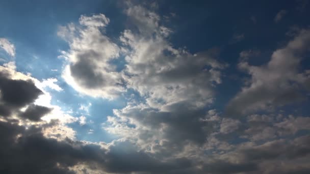 Zeer Mooie Wolken Blauwe Clean Sky Timelapse Video — Stockvideo