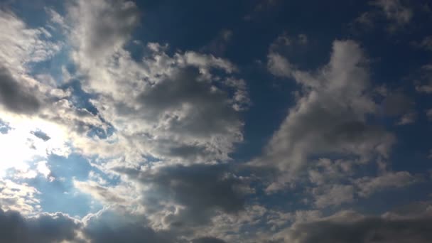 Nubes Muy Bonitas Cielo Azul Clean Time Lapse Video — Vídeos de Stock