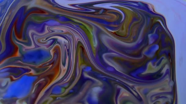 1920 1080 Fps とても素敵なインク抽象芸術家気取りのパターンの色塗料液体概念のテクスチャ ビデオ — ストック動画