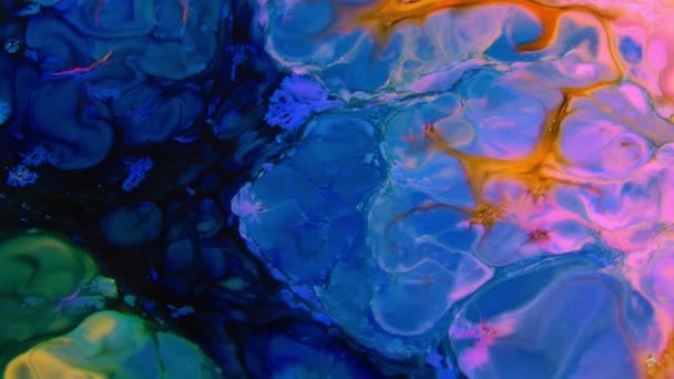 1920X1080 Fps Très Belle Encre Abstraite Motif Arty Couleur Peinture — Video