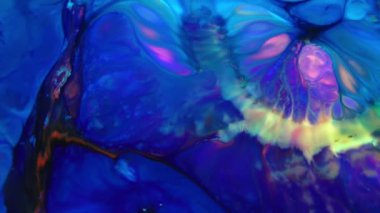 1920 x 1080 25 Fps. çok güzel mürekkep soyut sanat konusunda hava atan desen renk boya sıvı kavramı doku Video.