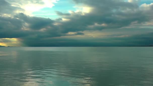 Mare Oceano Tramonto Alba Sole Cielo Acqua Spiaggia Paesaggio Nuvole — Video Stock