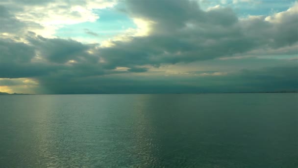 Sea Ocean Sunset Sunrise Sun Sky Water Beach Landscape Clouds — Stock Video