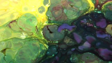 1920 x 1080 25 Fps. çok güzel mürekkep soyut sanat konusunda hava atan desen renk boya sıvı kavramı doku Video.