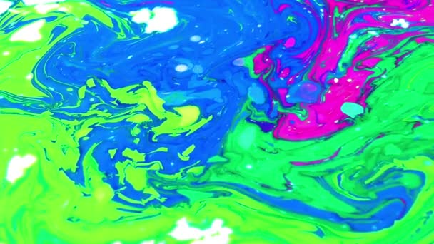 1920 1080 Fps とても素敵なインク抽象芸術家気取りのパターンの色塗料液体概念のテクスチャ ビデオ — ストック動画