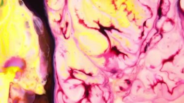1920 x 1080 25 Fps. çok güzel mürekkep soyut sanat konusunda hava atan desen renk boya sıvı kavramı doku Video.