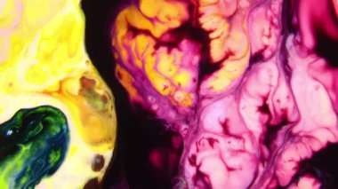 1920 x 1080 25 Fps. çok güzel mürekkep soyut sanat konusunda hava atan desen renk boya sıvı kavramı doku Video.