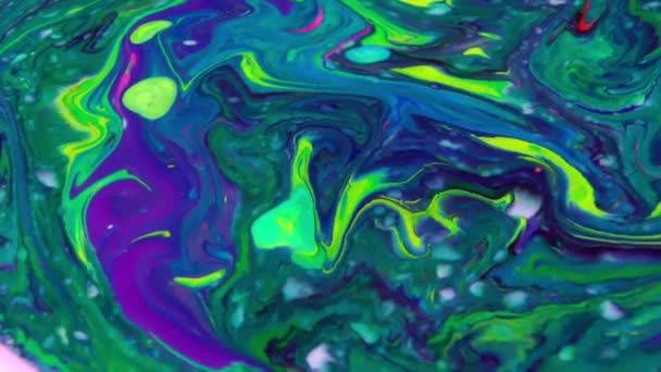 1920X1080 Fps Красивая Чернильная Абстракция Arty Path Colour Paint Liquid — стоковое видео