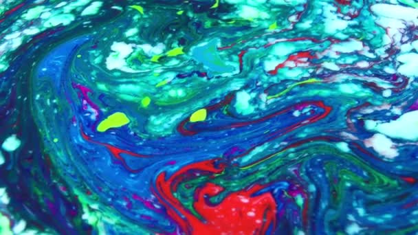 1920X1080 Fps Très Belle Encre Abstraite Motif Arty Couleur Peinture — Video