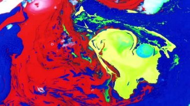 1920 x 1080 25 Fps. çok güzel mürekkep soyut sanat konusunda hava atan desen renk boya sıvı kavramı doku Video.