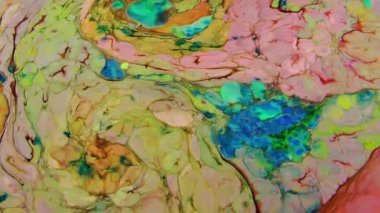 1920 x 1080 25 Fps. çok güzel mürekkep soyut sanat konusunda hava atan desen renk boya sıvı kavramı doku Video.