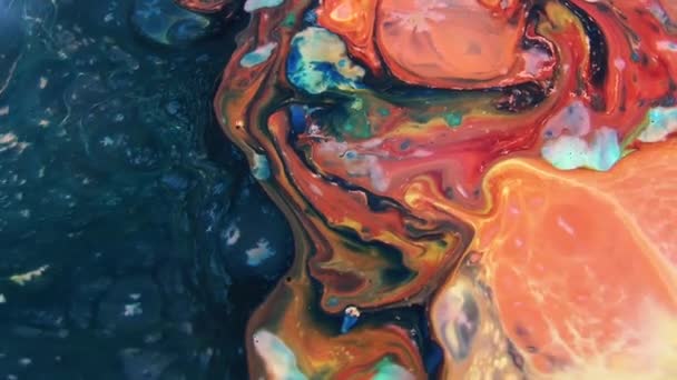 1920X1080 Fps Très Belle Encre Abstraite Motif Arty Couleur Peinture — Video