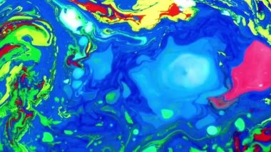 1920 x 1080 25 Fps. çok güzel mürekkep soyut sanat konusunda hava atan desen renk boya sıvı kavramı doku Video.