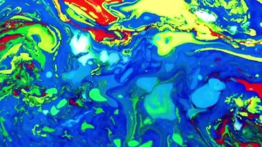 1920 x 1080 25 Fps. çok güzel mürekkep soyut sanat konusunda hava atan desen renk boya sıvı kavramı doku Video.