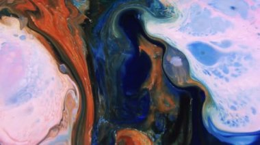 1920 x 1080 25 Fps. çok güzel mürekkep soyut sanat konusunda hava atan desen renk boya sıvı kavramı doku Video.