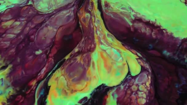 1920X1080 Fps Très Belle Encre Abstraite Motif Arty Couleur Peinture — Video