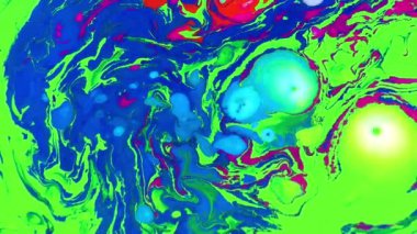 1920 x 1080 25 Fps. çok güzel mürekkep soyut sanat konusunda hava atan desen renk boya sıvı kavramı doku Video.