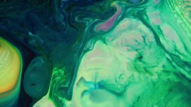 1920 x 1080 25 Fps. çok güzel mürekkep soyut sanat konusunda hava atan desen renk boya sıvı kavramı doku Video.