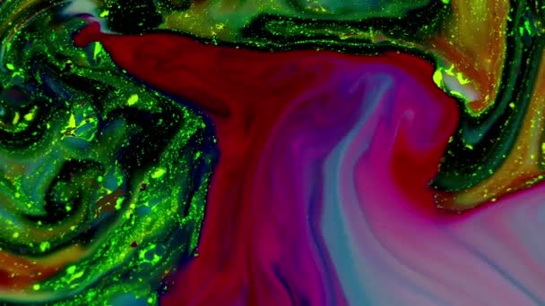 1920X1080 Fps Very Nice Ink Abstract Psychedelic Paint Liquid Motion — Stock Video