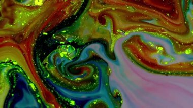 1920 x 1080 25 Fps. çok güzel mürekkep soyut Psychedelic boya sıvı hareketli arka plan doku Video.