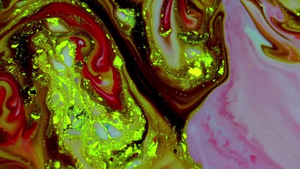 1920X1080 Fps Very Nice Ink Abstract Psychedelic Paint Liquid Motion — Stock Video