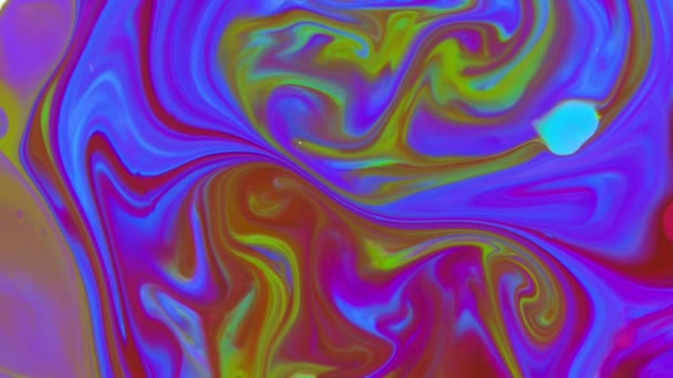 1920X1080 Fps Sehr Schöne Tinte Abstrakte Psychedelische Farbe Flüssige Bewegung — Stockvideo