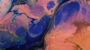 1920 x 1080 25 Fps. çok güzel mürekkep soyut Psychedelic boya sıvı hareketli arka plan doku Video.