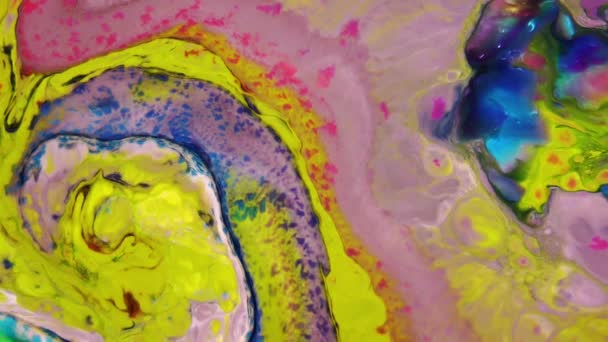 1920X1080 Fps Very Nice Ink Abstract Psychedelic Paint Liquid Motion — Stock Video