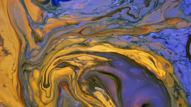 1920X1080 Fps Very Nice Ink Abstract Psychedelic Paint Liquid Motion — Stock Video