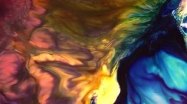 1920 x 1080 25 Fps. çok güzel mürekkep soyut sanat konusunda hava atan desen renk boya sıvı kavramı doku Video.