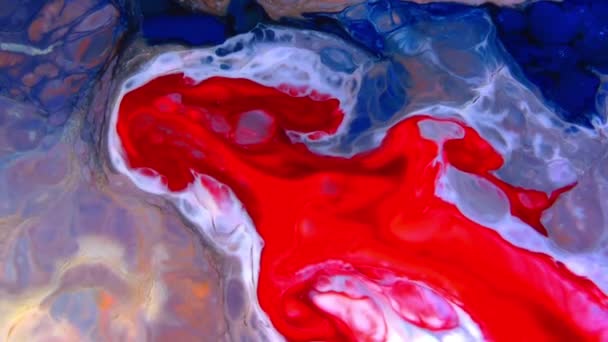 1920X1080 Fps Très Belle Surface Mobile Surface Liquide Peinture Fond — Video