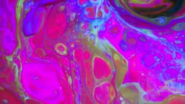 1920 x 1080 25 Fps. çok güzel mürekkep soyut Psychedelic boya sıvı hareketli arka plan doku Video.