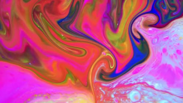 1920X1080 Fps Very Nice Ink Abstract Psychedelic Paint Liquid Motion — Stock Video