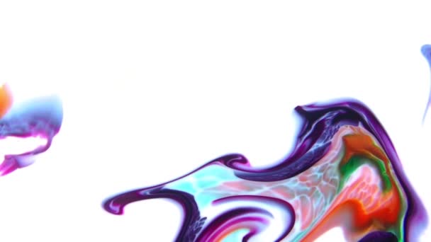 Zeer Mooie Inkt Abstracte Psychedelische Verf Vloeibare Beweging Achtergrond Textuur — Stockvideo