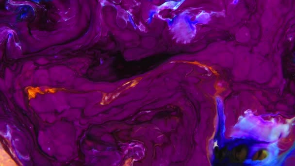 1920X1080 Fps Sehr Schöne Tinte Abstrakte Psychedelische Farbe Flüssige Bewegung — Stockvideo