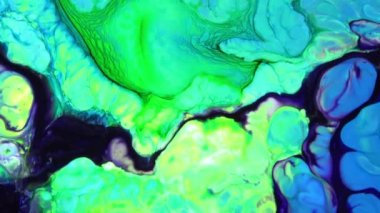 Çok Güzel Mürekkep Soyut Psychedelic Boya Sıvı Hareket Arka Plan Doku Video.