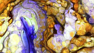 Çok Güzel Mürekkep Soyut Psychedelic Boya Sıvı Hareket Arka Plan Doku Video.