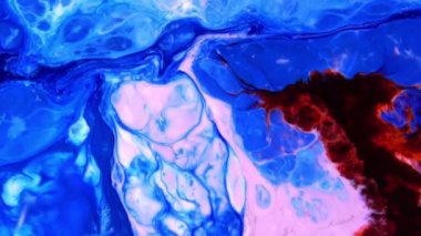 Çok Güzel Mürekkep Soyut Psychedelic Boya Sıvı Hareket Arka Plan Doku Video.