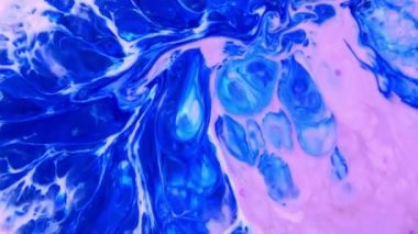 Çok Güzel Mürekkep Soyut Psychedelic Boya Sıvı Hareket Arka Plan Doku Video.