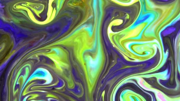 Zeer Mooie Inkt Abstracte Psychedelische Verf Vloeibare Beweging Achtergrond Textuur — Stockvideo