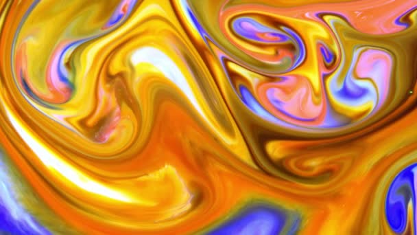 Zeer Mooie Inkt Abstracte Psychedelische Verf Vloeibare Beweging Achtergrond Textuur — Stockvideo