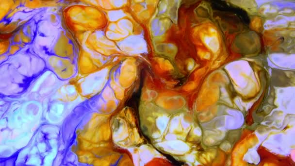 Zeer Mooie Inkt Abstracte Psychedelische Verf Vloeibare Beweging Achtergrond Textuur — Stockvideo